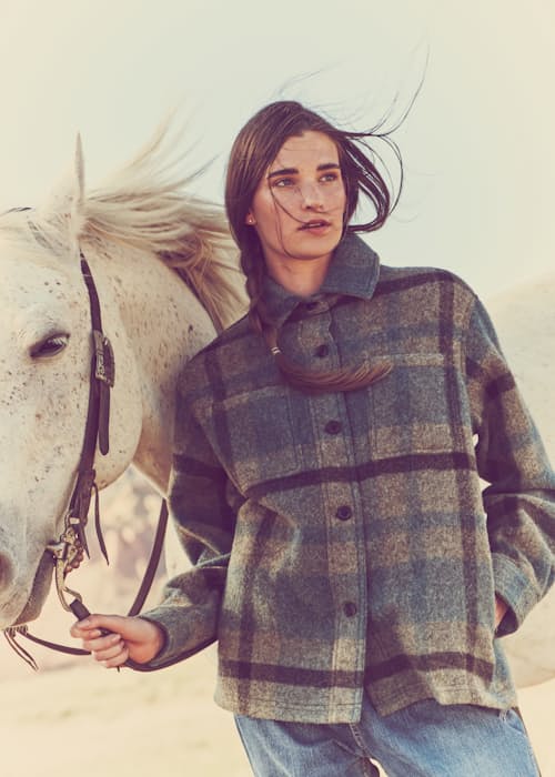lifestyle image of Women's Wool Overshirt