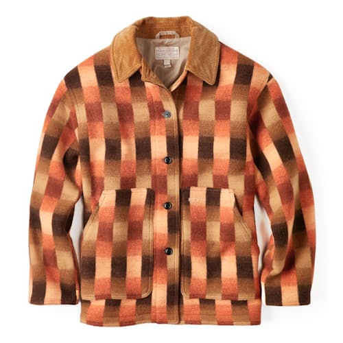 laydown image of Women's Blanket Wool Barn Coat