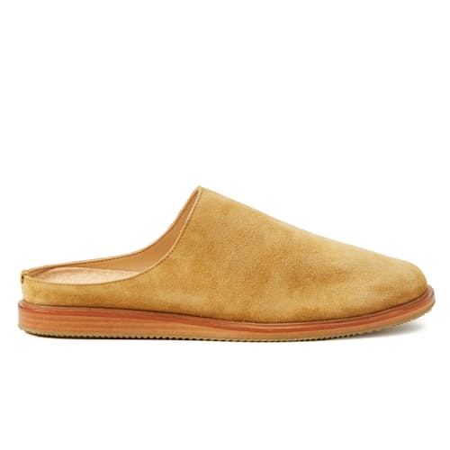 laydown image of Suede Mule
