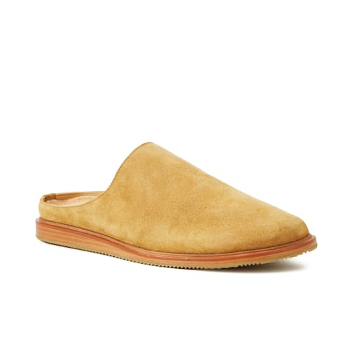 laydown image of Suede Mule