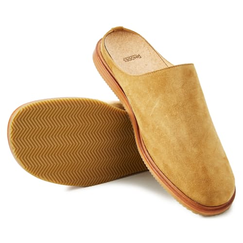laydown image of Suede Mule