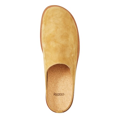 laydown image of Suede Mule