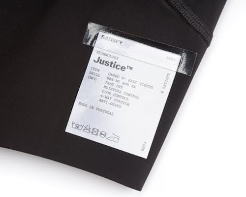 laydown detail image of Justice Cargo Half Tights - 9"