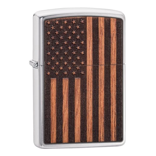 laydown image of American Flag Windproof Lighter