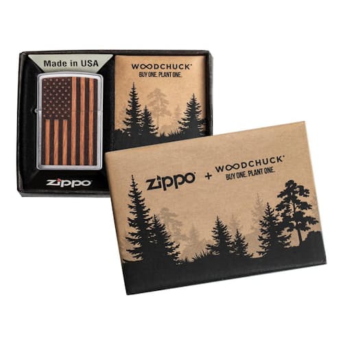 laydown image of American Flag Windproof Lighter
