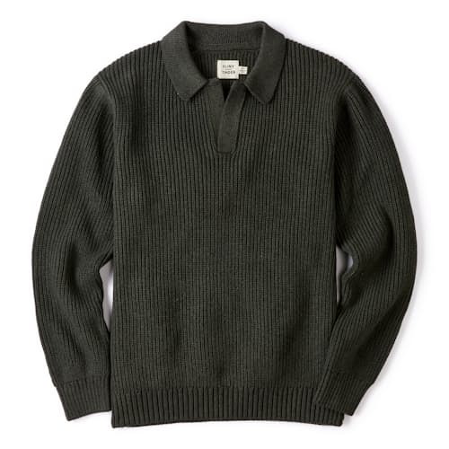 laydown image of Bolinas Johnny Collar Sweater Polo