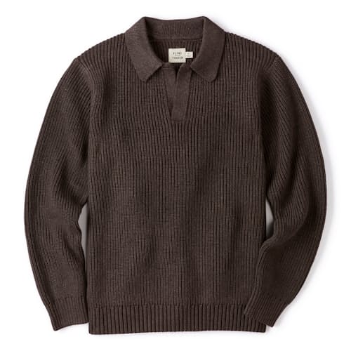 laydown image of Bolinas Johnny Collar Sweater Polo