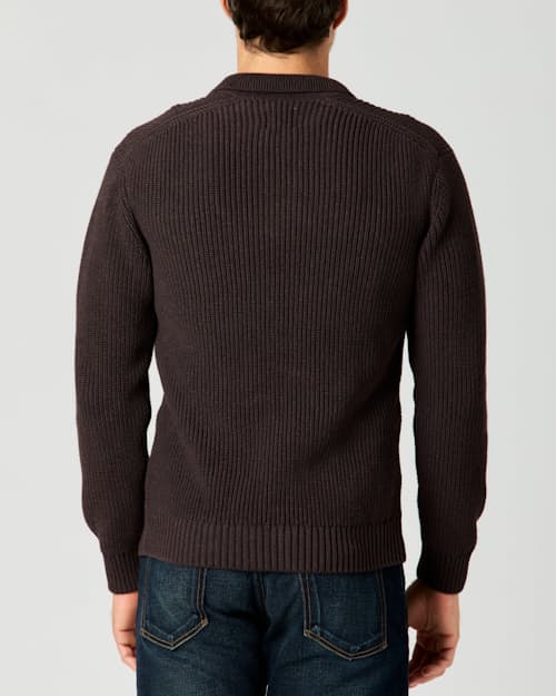 lifestyle image of Bolinas Johnny Collar Sweater Polo