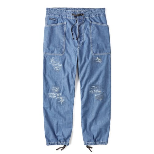 laydown image of Caldwell Chambray Drawstring Pant