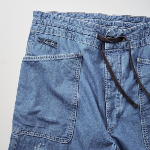 laydown detail image of Caldwell Chambray Drawstring Pant