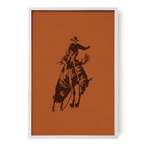 laydown image of Bronc Rider #1 Print