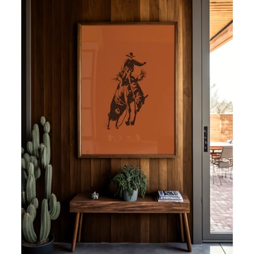 lifestyle image of Bronc Rider #1 Print