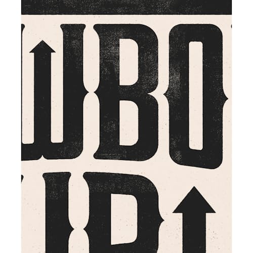 laydown detail image of Cowboy Up Typography Poster