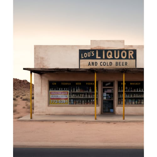 laydown detail image of Roadside Remains Print #5 of 6 - Lou's Liquor