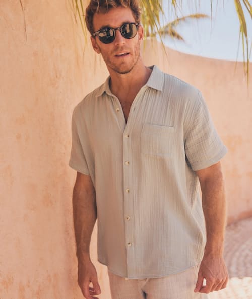 lifestyle image of Crinkle Double Cloth Shirt