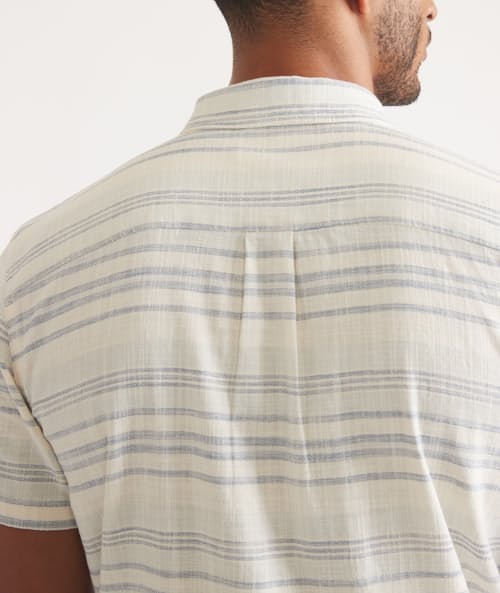 on model image of Classic Stretch Selvage Short Sleeve Shirt