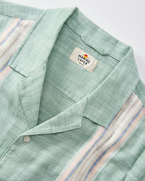 laydown detail image of Short Sleeve Stretch Selvage Resort Shirt