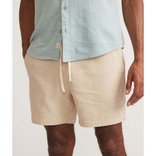 on model image of Saturday Stretch Selvage Short