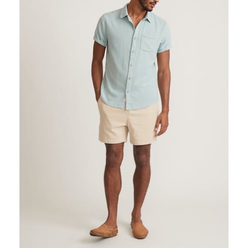 on model image of Saturday Stretch Selvage Short