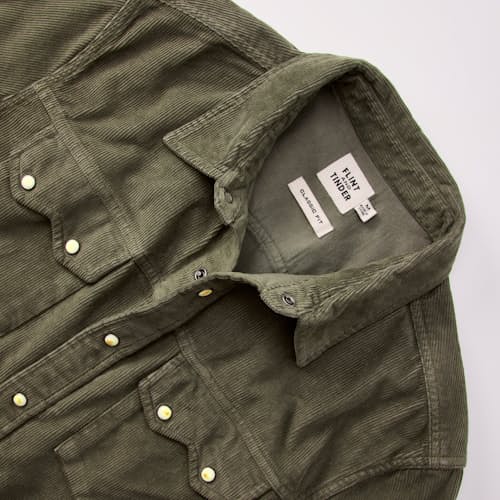 laydown detail image of Corduroy Western Shirt