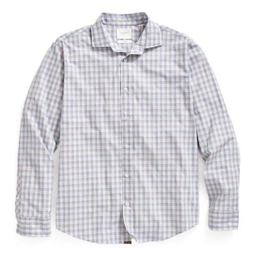 laydown image of Hutchenson Plaid Long Sleeve Shirt