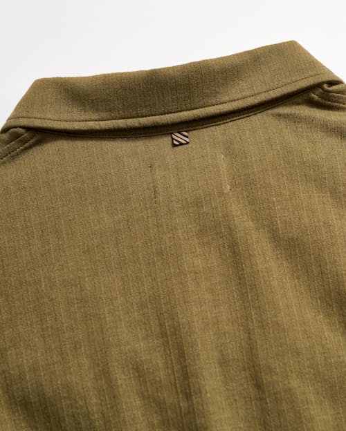 laydown detail image of Herringbone Long Sleeve Polo