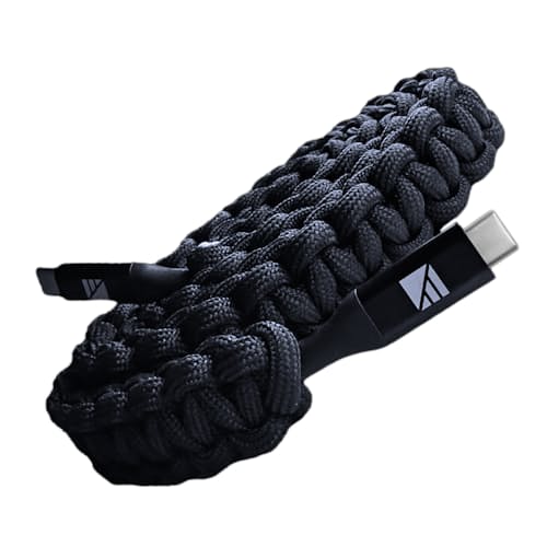 laydown image of USB C to USB C Paracord Cable