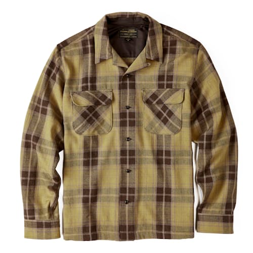 laydown image of Buckner Wool Camp Collar Shirt