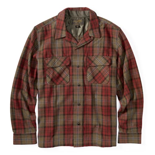 laydown image of Buckner Wool Camp Collar Shirt