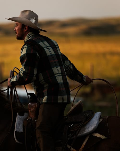 lifestyle image of Mackinaw Wool Jac Shirt