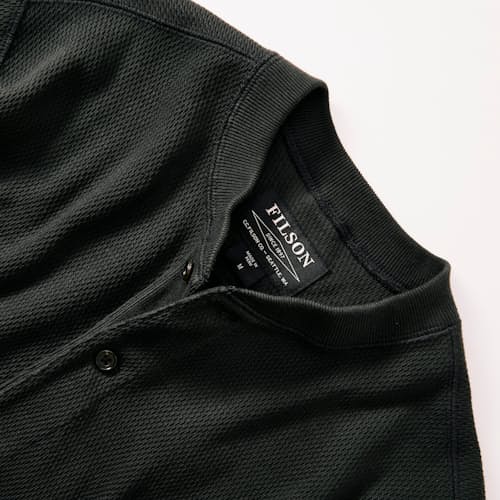 laydown detail image of Waffle Knit Henley