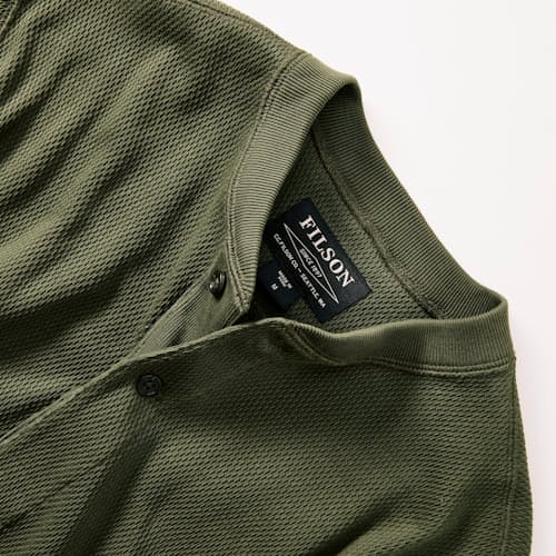 laydown detail image of Waffle Knit Henley