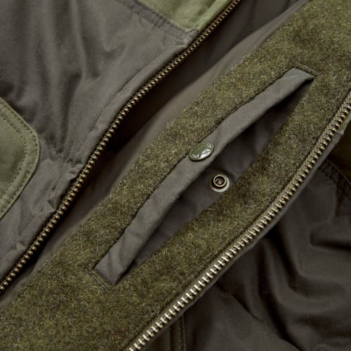 laydown detail image of Waxed Down Bomber Jacket