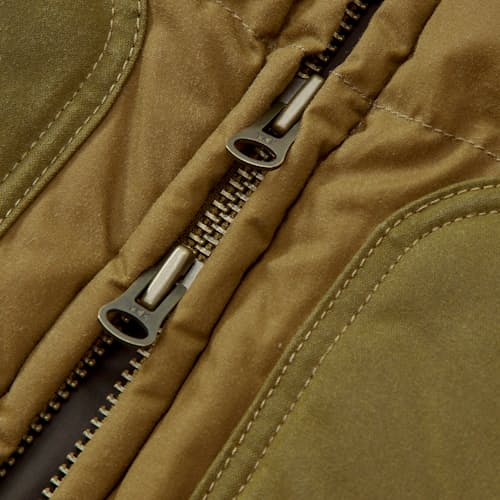 laydown detail image of Waxed Down Bomber Jacket