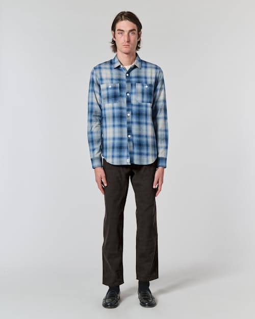 on model image of Canvas Double Knee Work Pant