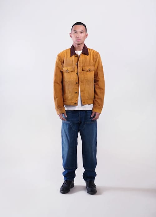 on model image of Prairie Trucker Jacket