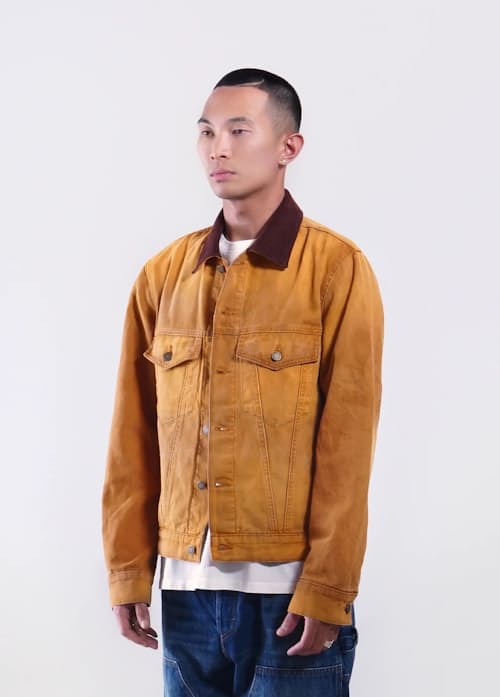 on model image of Prairie Trucker Jacket
