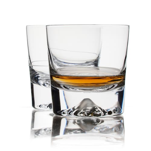 laydown image of Mt. Rainier Heavy Bottom - Set of 2 Whiskey Glasses