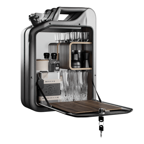 laydown image of Upcycled Bar Cabinet