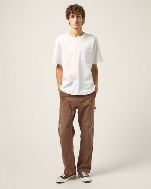 on model image of Double Knee Carpenter Jean