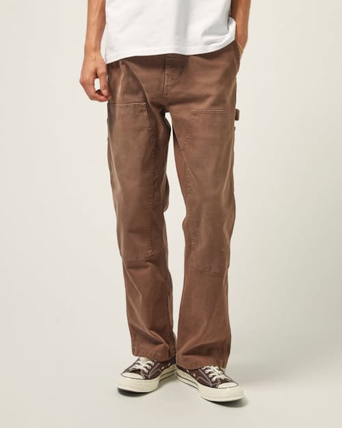 on model image of Double Knee Carpenter Jean