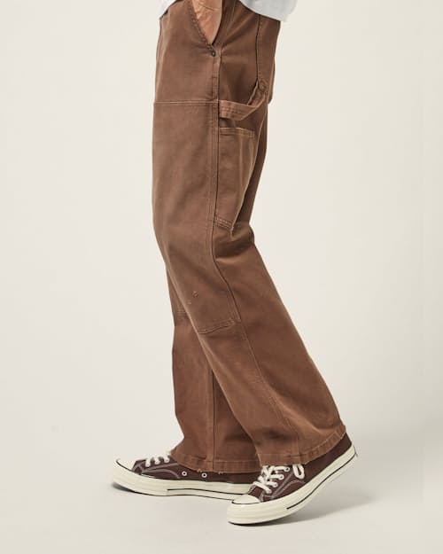 on model image of Double Knee Carpenter Jean