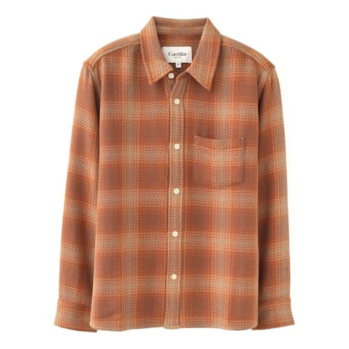 laydown image of Acid Plaid Peak Shirt