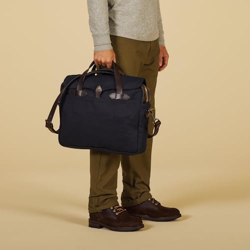 on model image of Rugged Twill Original Briefcase - 13L