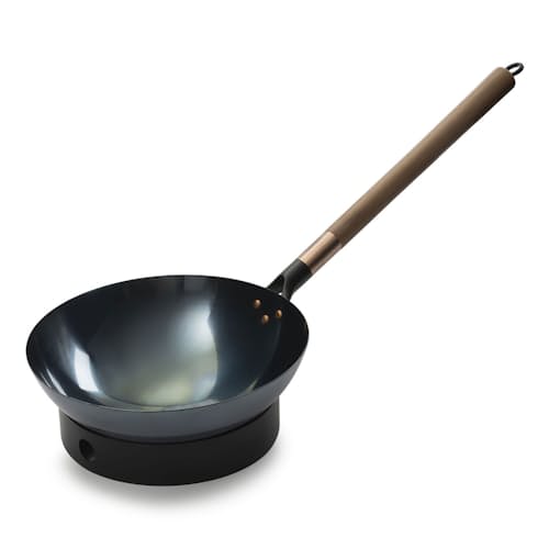 laydown image of Long Handle Wok