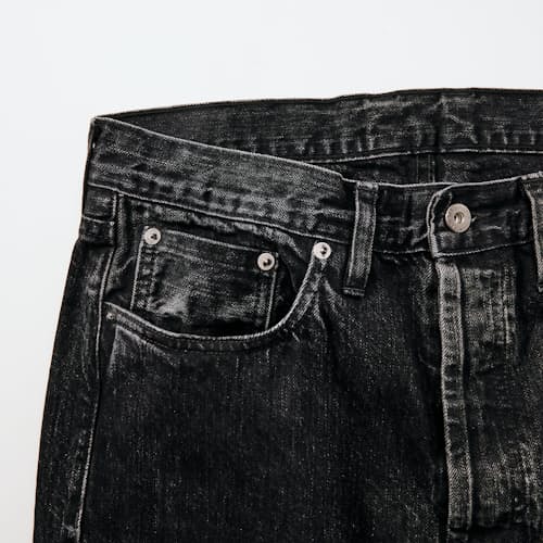 laydown detail image of Classic Tapered Selvedge Denim Jeans