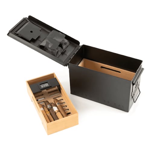 lifestyle image of The Smoke Can - 50 Cal Humidor