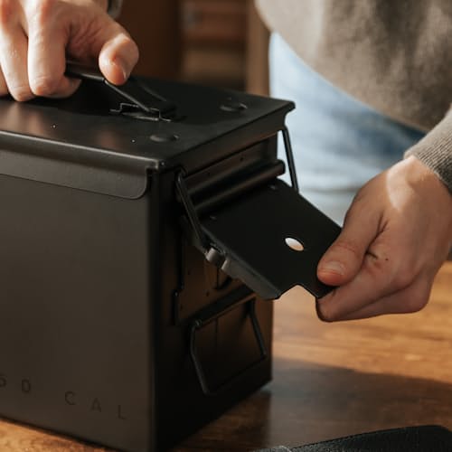 lifestyle image of The Smoke Can - 50 Cal Humidor
