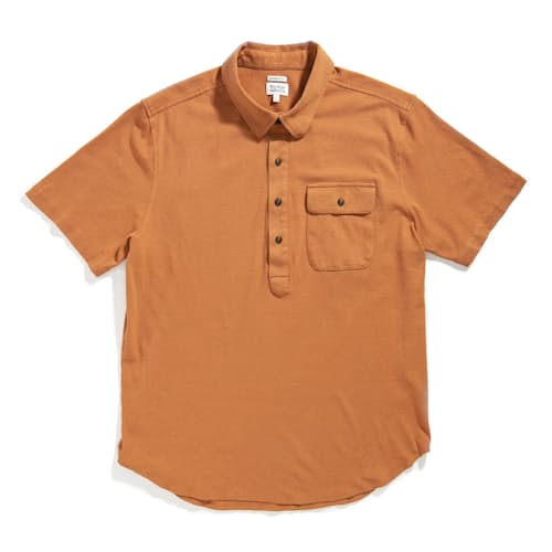 laydown image of Gary Jersey Knit Short Sleeve Polo