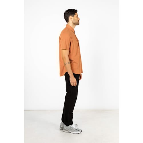on model image of Gary Jersey Knit Short Sleeve Polo
